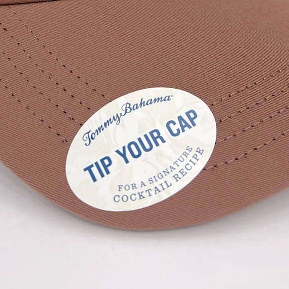 TOMMY BAHAMA CAP HAT, MAUVE, EMBROIDERED LOGO, ADJUSTABLE STRAP - Picture 8 of 14